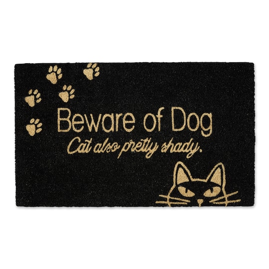DII&#xAE; Beware Of The Cat &#x26; Dog Doormat